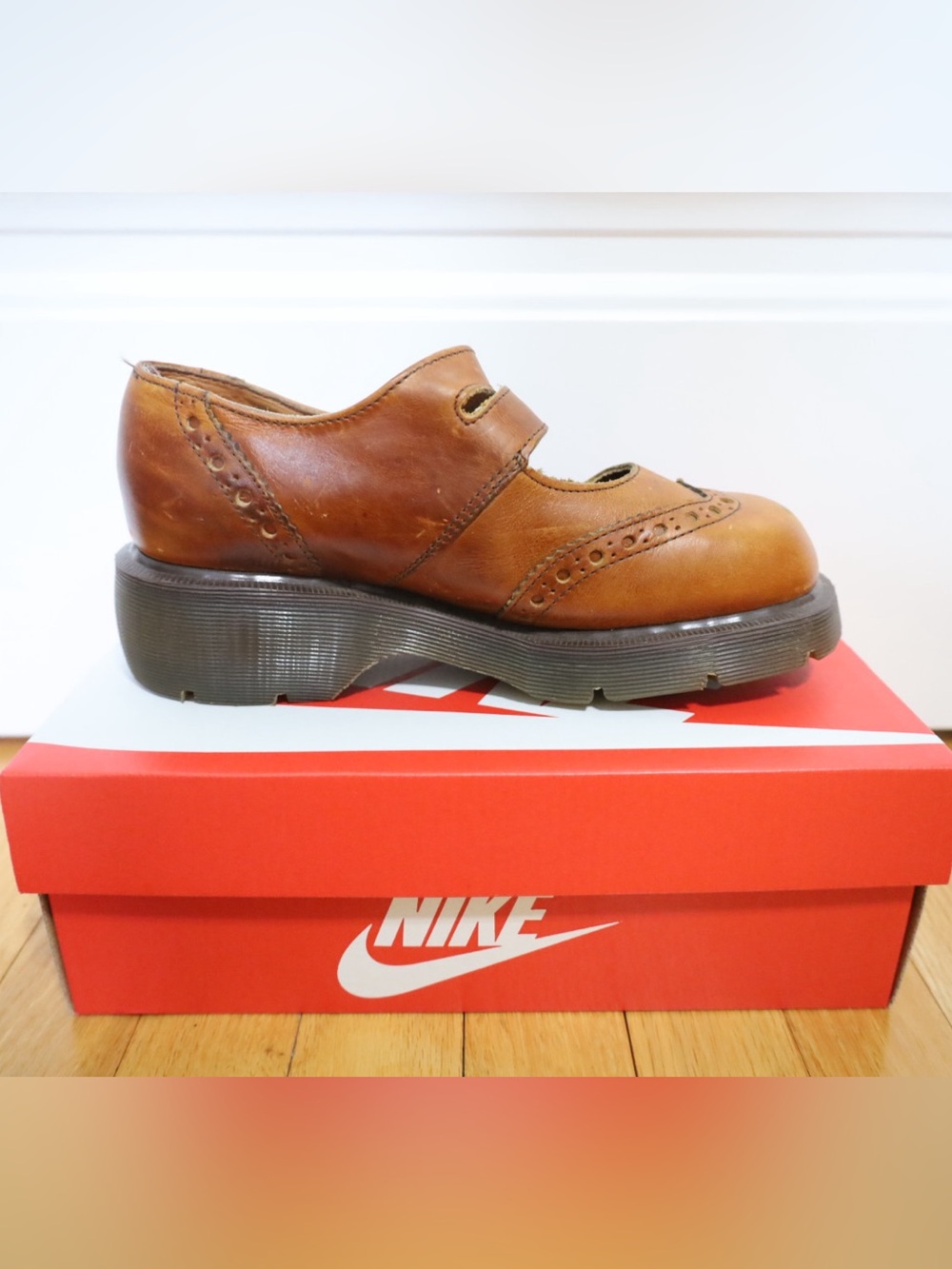 Rare Vintage 1990's Dr.Martens Mary Jane Brogue Platform Shoes Size 7 Made In UK - Picture 15 of 16